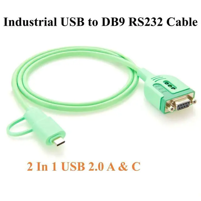 Alt view image 7 of 7 - FTDI USB to RS232 DB9 Serial Adapter Cable With FT232RNL Chipset Dual USB-A & USB-C to D-Sub 9Pin RS232 COM Port Converter Cable for Modem, Scanner, POS, Windows, macOS, Linux (DB9 Female, 1M/3.28FT)