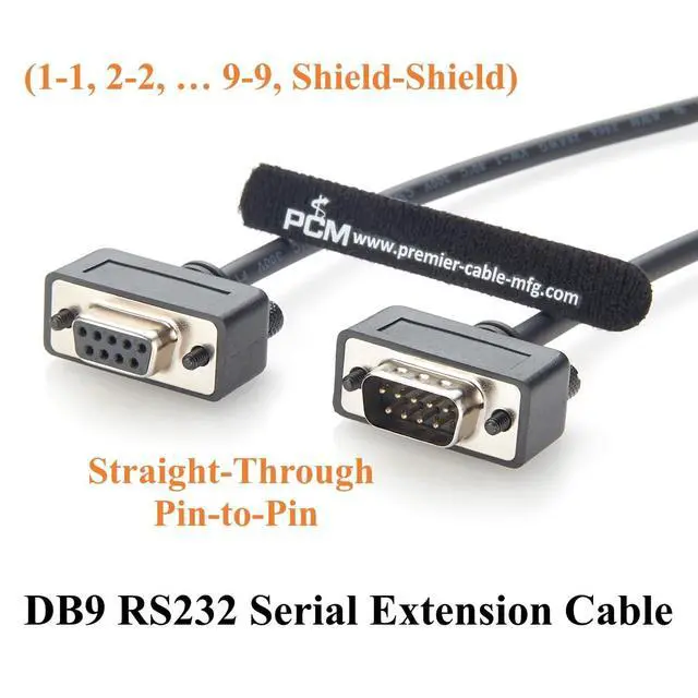 Alt view image 4 of 7 - DB9 Male to Female CAN Bus CAN FD Cable D-Sub 9 Pin RS232 Serial Extension Cable Shielded Non-Terminated for CAN Loggers, Diagnostic Tools, PLC, CNC Machines (1M/3.28FT)