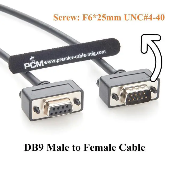 Alt view image 2 of 7 - DB9 Male to Female CAN Bus CAN FD Cable D-Sub 9 Pin RS232 Serial Extension Cable Shielded Non-Terminated for CAN Loggers, Diagnostic Tools, PLC, CNC Machines (1M/3.28FT)