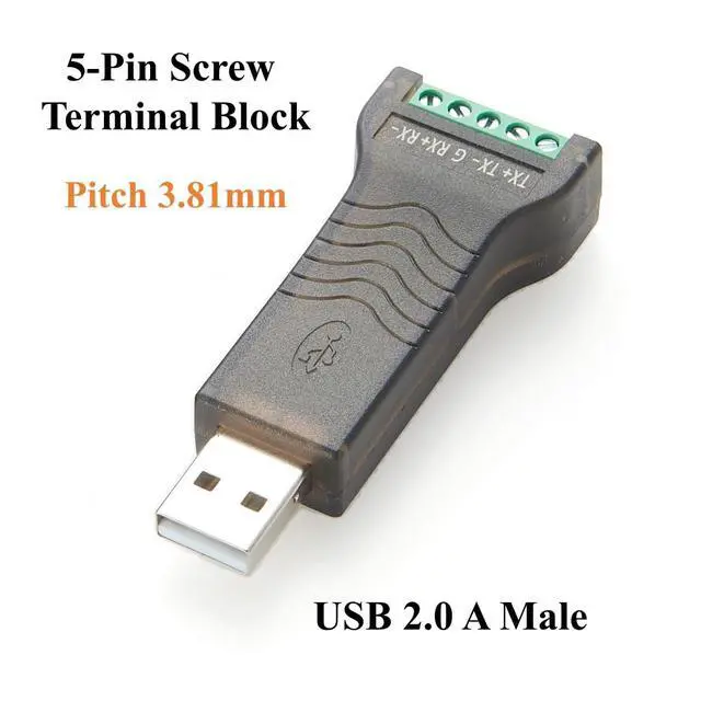 Alt view image 3 of 6 - USB to RS485 RS422 Serial Converter with LED Indicators FTDI FT232 USB to COM Port with 5 Pin Terminal Block Adapter for Windows 11/10/8/7/XP, MacOS, Linux, Android