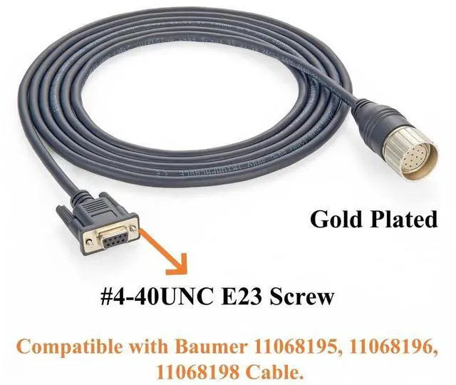 Alt view image 3 of 6 - M23 12-Pin Female to DB9 Female Connection Cable Shielded M23(CW) to D-SUB 9Pin Sensor & Encoder Cable Compatible with Baumer S2BG12/K4BG9(3M/9.84FT)