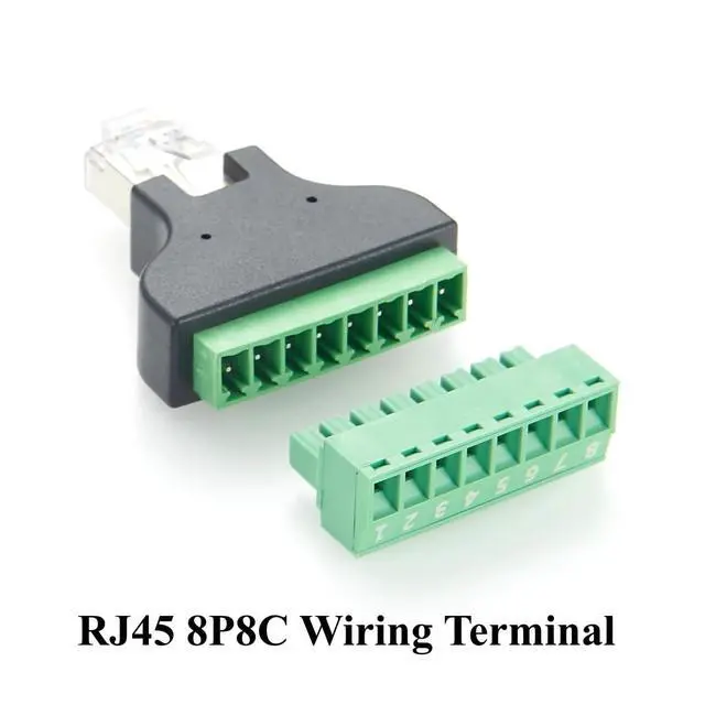 Alt view image 5 of 7 - RJ45 Male to 8Pin Screw Terminal Block Adapter RJ45 8P8C Ethernet Terminal Breakout Connector Solderless Quick Release Converter Block Plug for Cat5 Cat6 Cable, CCTV Digital DVR Network (2PCS)