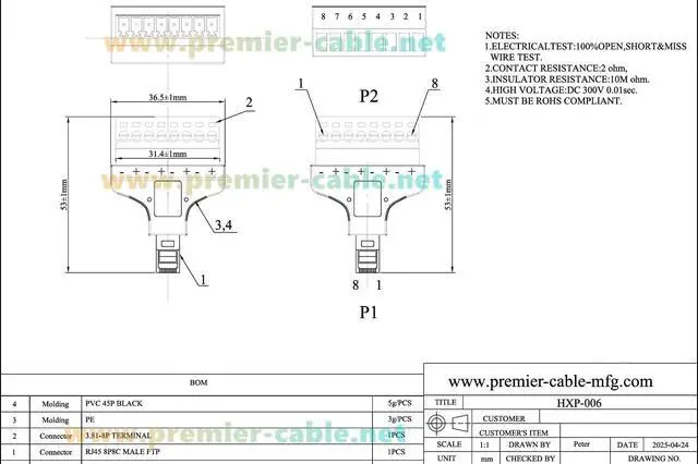 Alt view image 6 of 7 - RJ45 Male to 8Pin Screw Terminal Block Adapter RJ45 8P8C Ethernet Terminal Breakout Connector Solderless Quick Release Converter Block Plug for Cat5 Cat6 Cable, CCTV Digital DVR Network (2PCS)