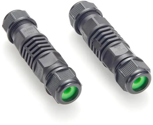 Main image of IP67 RJ45 Female to Female Inline Coupler Cat5e Ethernet LAN Network Extender Shielded Outdoor Waterproof RJ45 Feed Through Connector(2PCS)