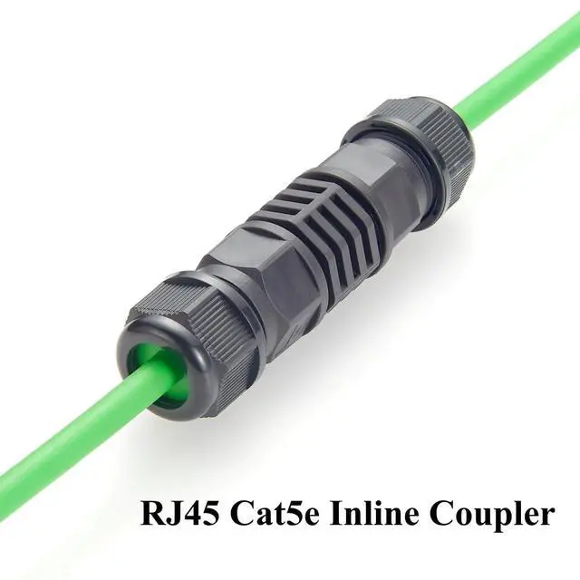 Alt view image 5 of 7 - IP67 RJ45 Female to Female Inline Coupler Cat5e Ethernet LAN Network Extender Shielded Outdoor Waterproof RJ45 Feed Through Connector(2PCS)