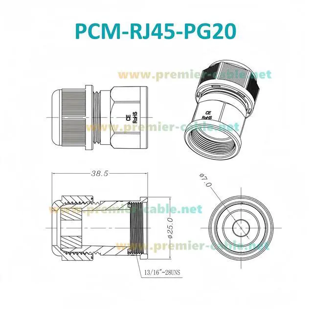 Alt view image 7 of 7 - IP67 RJ45 Female to Female Inline Coupler Cat5e Ethernet LAN Network Extender Shielded Outdoor Waterproof RJ45 Feed Through Connector(2PCS)
