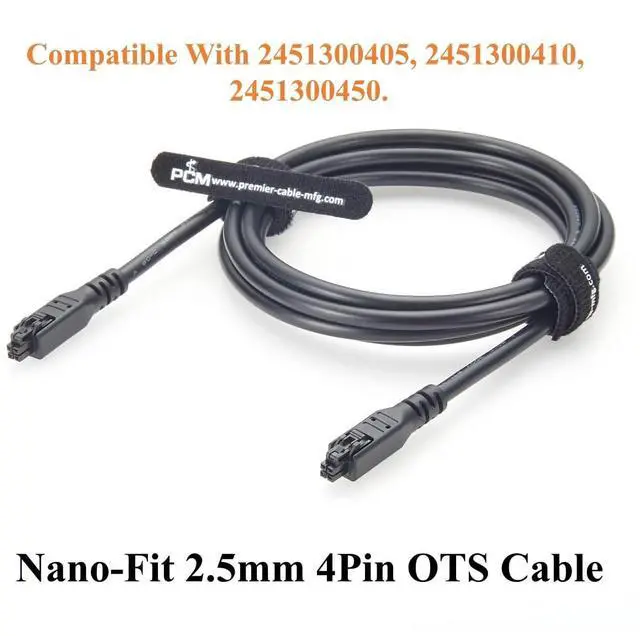 Alt view image 3 of 7 - Nano-Fit to Nano-Fit OTS Cable Assembly 2.5mm 4 Circuits 20AWG Wire-to-Board Power Cable 8A 250V for Robotics, Custom Harness, Control Cabinets(2M/6.6FT)