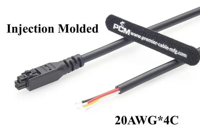 Alt view image 5 of 7 - Nano-Fit 2.5mm 4Pin to Open End Cable Assembly Nano-Fit Dual 4 Circuits Power Cable 20AWG 8A/250V for Industrial Automation, Automotive(1.5M/4.92FT)