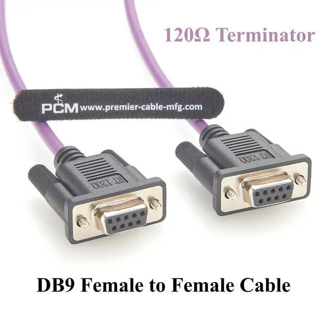 Alt view image 2 of 6 - CAN Bus CAN FD Cable with 120 Terminator DB9 Female to Female CAN Network Cable(2M/6.6FT)