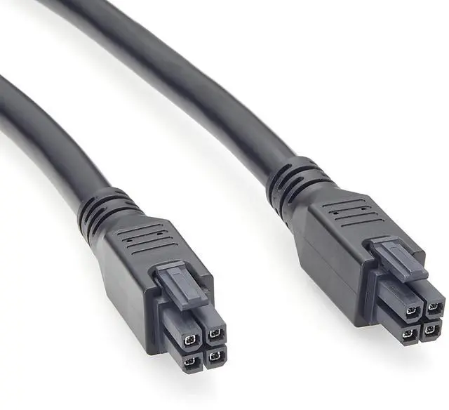 Main image of Mega-Fit 5.7mm 4 Pin to Mega-Fit OTS Cable Assembly Dual Row 4 Circuits 12AWG High Current Power Cable 23A 600V Compatible with 245136-0410, 245136-0420 for Automotive(2M/6.6FT)
