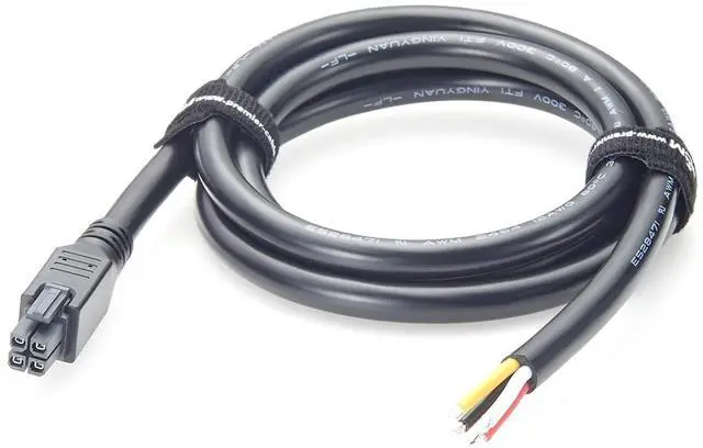 Main image of Mega-Fit 5.7mm 4Pin to Open End Power Cable High Current 23A 600V 12AWG Wire Compatible 245136 Series for Wire-to-Board, Industrial Automation(1.5M/4.92FT)