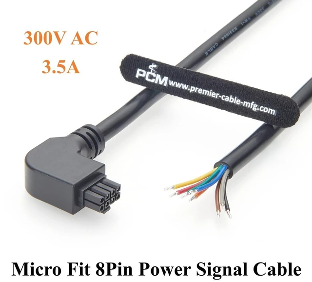 Alt view image 4 of 7 - Right Angle Micro Fit 3.0mm 8 Pin Female Housing Power Signal Cable 90 Degree Micro-Fit Connector Harness for Custom Wiring, Embedded Systems (Right, 1.5M)