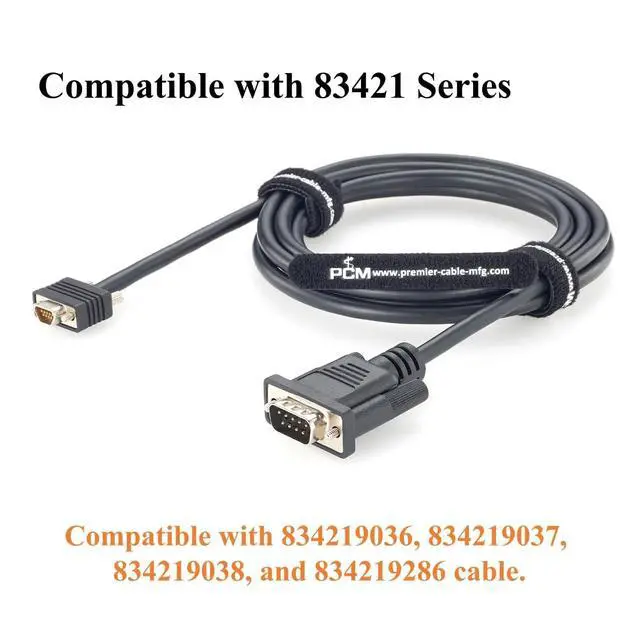 Alt view image 3 of 7 - Micro DB9 to DB9 Male Cable 9 Pin Micro-D D-Sub Serial Cable