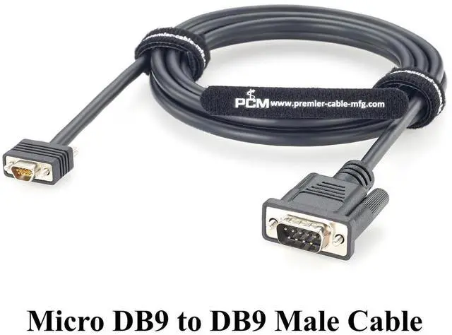 Alt view image 6 of 7 - Micro DB9 to DB9 Male Cable 9 Pin Micro-D D-Sub Serial Cable