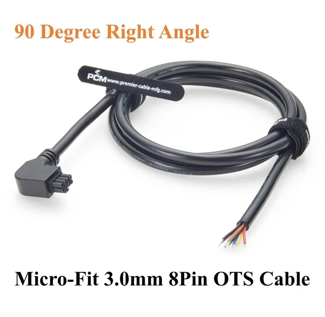 Alt view image 5 of 7 - Right Angle Micro Fit 3.0mm 8 Pin Female Housing Power Signal Cable 90 Degree Micro-Fit Connector Harness for Custom Wiring, Embedded Systems (Right, 1.5M)