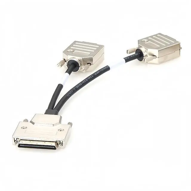 Main image of VHDCI 68 Pin Male to Dual DB9 Female Vehicle Harness Breakout Cable for NVIDIA Drive AGX Thor VH1 VH2, ADAS, ECU (15cm/0.5FT)