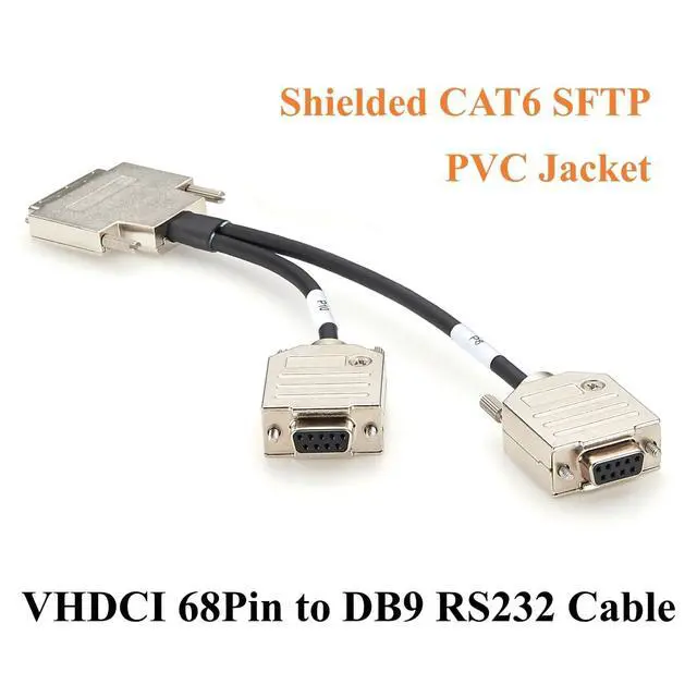 Alt view image 6 of 7 - VHDCI 68 Pin Male to Dual DB9 Female Vehicle Harness Breakout Cable for NVIDIA Drive AGX Thor VH1 VH2, ADAS, ECU (15cm/0.5FT)