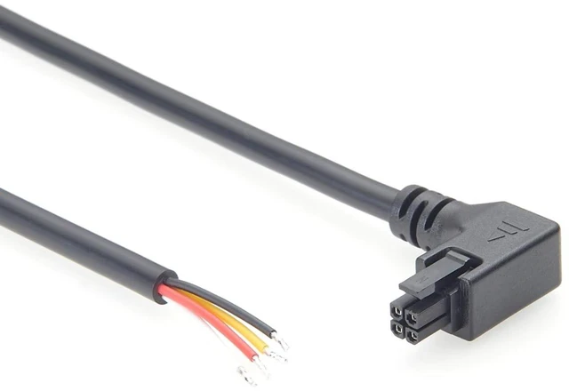 Main image of Right Angle Micro Fit 3.0 4Pin Power Signal Cable Assembly 90 Degree Dual Row 4 Circuits Micro-Fit Receptacle OTS Cable for Robotics, IoT Gateways (Right, 1.5M)