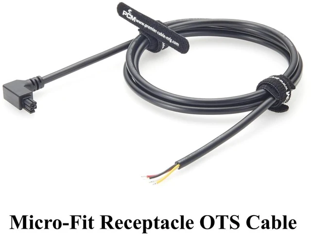 Alt view image 7 of 7 - Right Angle Micro Fit 3.0 4Pin Power Signal Cable Assembly 90 Degree Dual Row 4 Circuits Micro-Fit Receptacle OTS Cable for Robotics, IoT Gateways (Right, 1.5M)