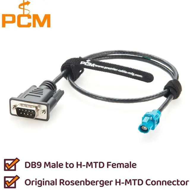 Alt view image 2 of 6 - Rosenberger H-MTD to DB9 RS232 Automotive Ethernet Diagnostic Cable E6K10A-1CAZ5-Z Female to DB9 Male CANBus RS232 Communication OBD ECU Testing(0.62m)