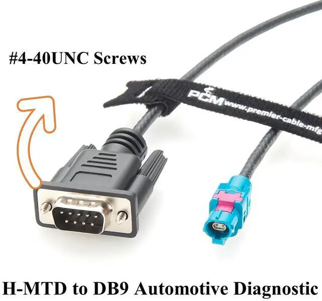 Alt view image 4 of 6 - Rosenberger H-MTD to DB9 RS232 Automotive Ethernet Diagnostic Cable E6K10A-1CAZ5-Z Female to DB9 Male CANBus RS232 Communication OBD ECU Testing(0.62m)