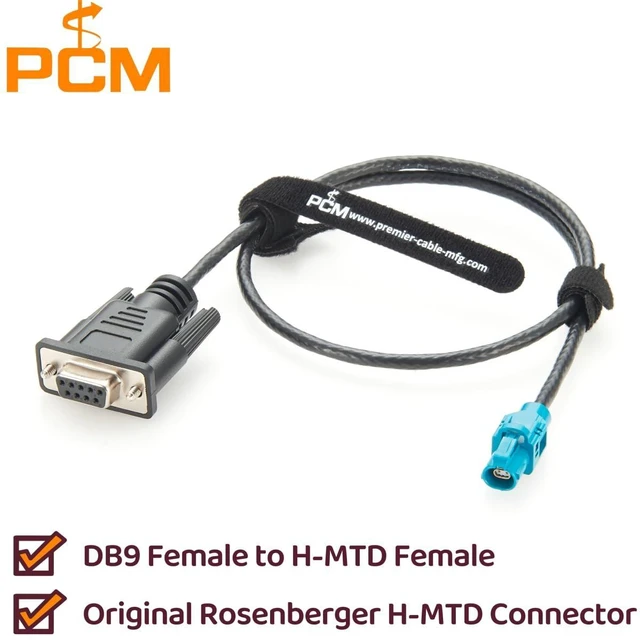 Alt view image 2 of 6 - Original Rosenberger E6K10A-1CAZ5-Z H-MTD Female to DB9 RS232 Female Cable 100/1000Base-T1 Automotive Ethernet Diagnostic Cable for CAN Bus, ECU Testing, OBD-II Interface(0.62m)