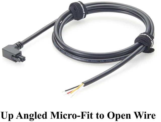 Alt view image 7 of 7 - Up Angled Micro Fit 3.0mm 4Pin to Open End Cable Dual Row 4Pin Power & Signal Cable 20AWG for Wire-to-Board (Up, 1.5M)