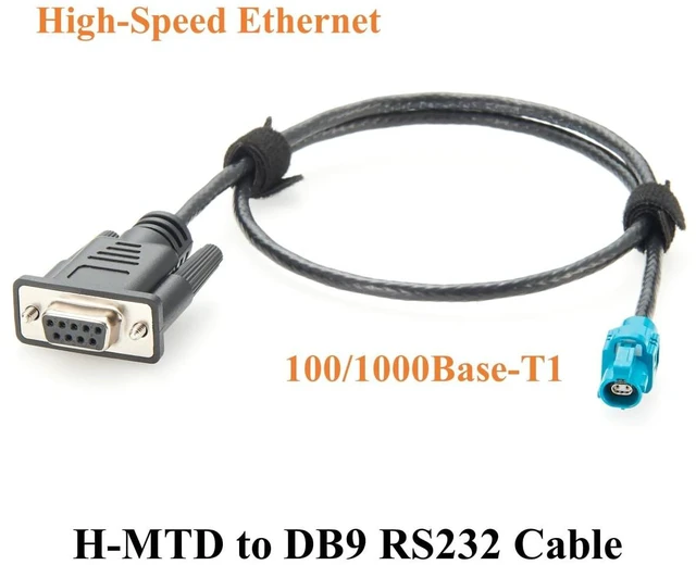 Alt view image 5 of 6 - Original Rosenberger E6K10A-1CAZ5-Z H-MTD Female to DB9 RS232 Female Cable 100/1000Base-T1 Automotive Ethernet Diagnostic Cable for CAN Bus, ECU Testing, OBD-II Interface(0.62m)
