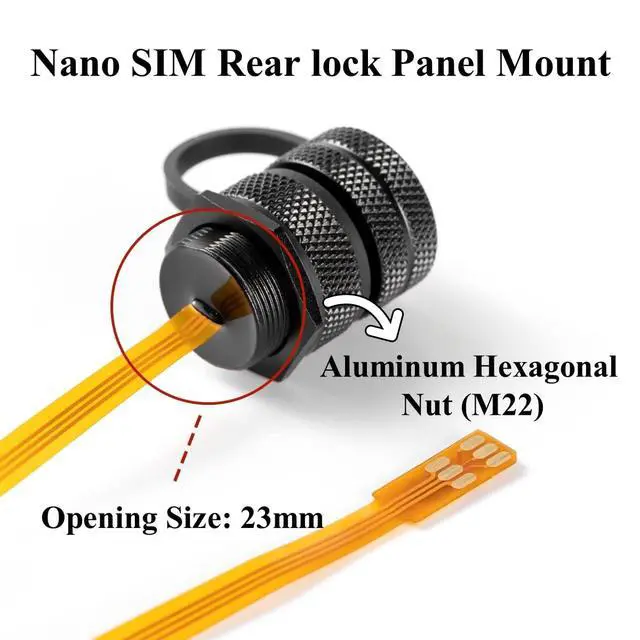 Alt view image 2 of 6 - Outdoor IP67 Nano SIM Card Extension Cable Panel Mount Male to Female Flex Extender FPC Waterproof Cable Nano SIM Flat Adapter Cord for 4G/LTE, 5G, GPS, Remote Gateway, IoT, Routers(0.2M)