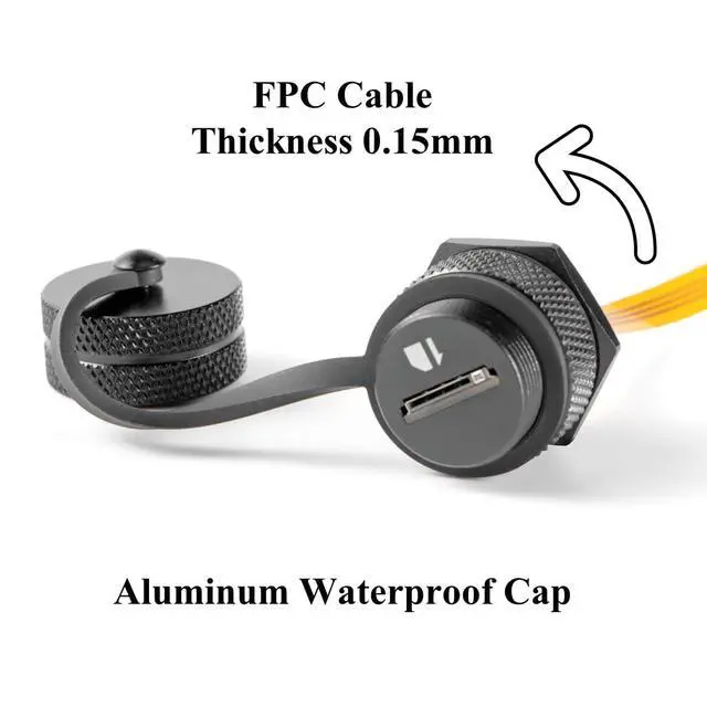 Alt view image 3 of 6 - Outdoor IP67 Nano SIM Card Extension Cable Panel Mount Male to Female Flex Extender FPC Waterproof Cable Nano SIM Flat Adapter Cord for 4G/LTE, 5G, GPS, Remote Gateway, IoT, Routers(0.2M)