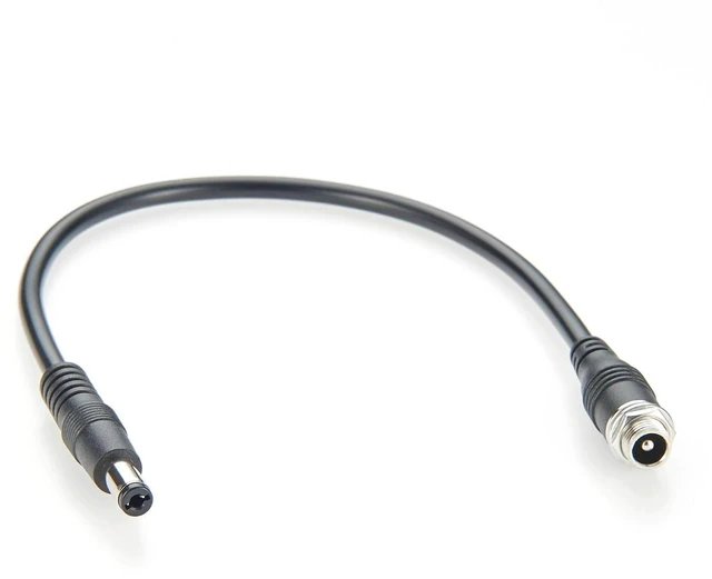 Main image of DC 5.5mm x 2.1mm Panel Mount Power Cable DC Male to Female Extension Cable for 12V/24V Equipment, CCTV Surveillance Camera, LED Strip, Router(5PCS, 0.3m)