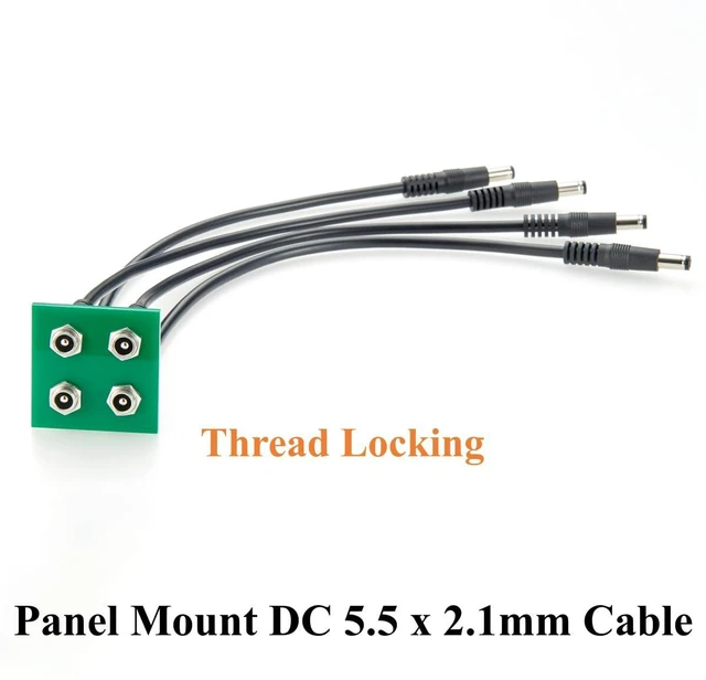 Alt view image 5 of 7 - DC 5.5mm x 2.1mm Panel Mount Power Cable DC Male to Female Extension Cable for 12V/24V Equipment, CCTV Surveillance Camera, LED Strip, Router(5PCS, 0.3m)