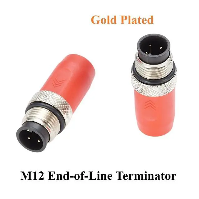 Alt view image 5 of 6 - CC-Link M12 A Code 4 Pin Male Terminator Plug 110 Ohm 1/4W M12 Plug End Termination Resistor Fieldbus Industrial Terminator for PLC, Servo Drives, Robotics Automation (Male)