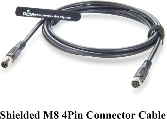Alt view image 2 of 7 - M8 A Code 4 Pin Male to Female Extension Cable IP67 Waterproof Shielded M8 Circular Connector Cable for Industrial Automation, Sensor, Actuator (3M/9.84FT)