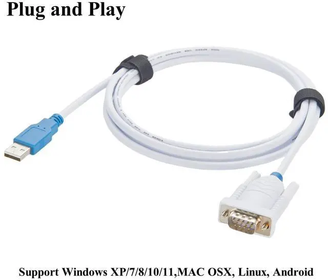 Alt view image 4 of 6 - Industrial Grade FTDI UT232R-200 USB to RS232 Converter Cable with FT232R Chip USB A to DB9 Male Serial Cable Support Level Full-Handshake,VCP,Windows,Linux, Android,macOS,Vista(2M/6.6FT)