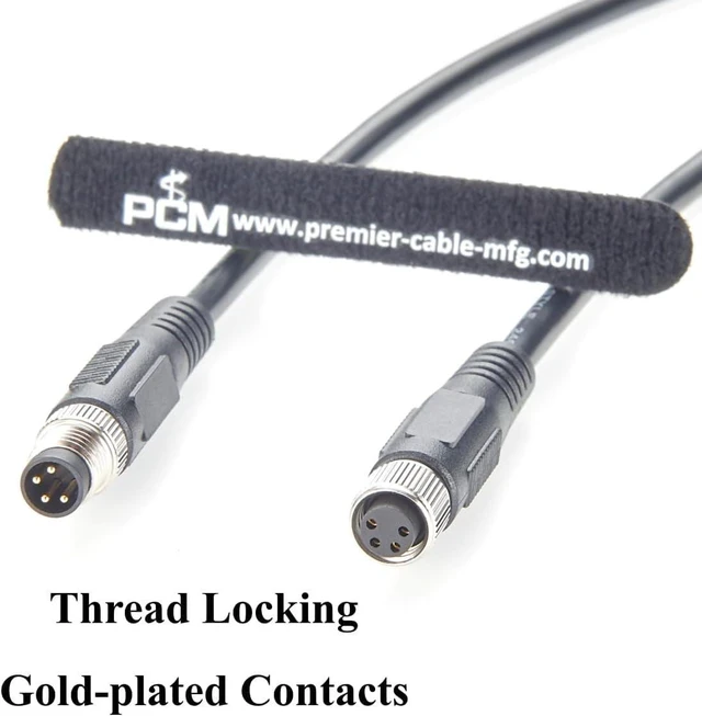 Alt view image 5 of 7 - M8 A Code 4 Pin Male to Female Extension Cable IP67 Waterproof Shielded M8 Circular Connector Cable for Industrial Automation, Sensor, Actuator (3M/9.84FT)