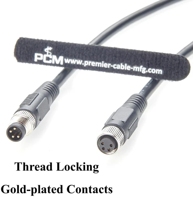 Alt view image 3 of 7 - M8 A Code 4 Pin Male to Female Extension Cable IP67 Waterproof Shielded M8 Circular Connector Cable for Industrial Automation, Sensor, Actuator (2M/6.6FT)