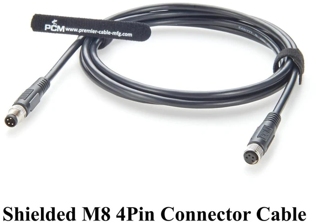 Alt view image 5 of 7 - M8 A Code 4 Pin Male to Female Extension Cable IP67 Waterproof Shielded M8 Circular Connector Cable for Industrial Automation, Sensor, Actuator (2M/6.6FT)