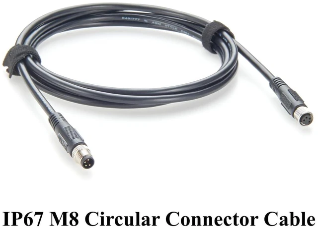 Alt view image 7 of 7 - M8 A Code 4 Pin Male to Female Extension Cable IP67 Waterproof Shielded M8 Circular Connector Cable for Industrial Automation, Sensor, Actuator (2M/6.6FT)