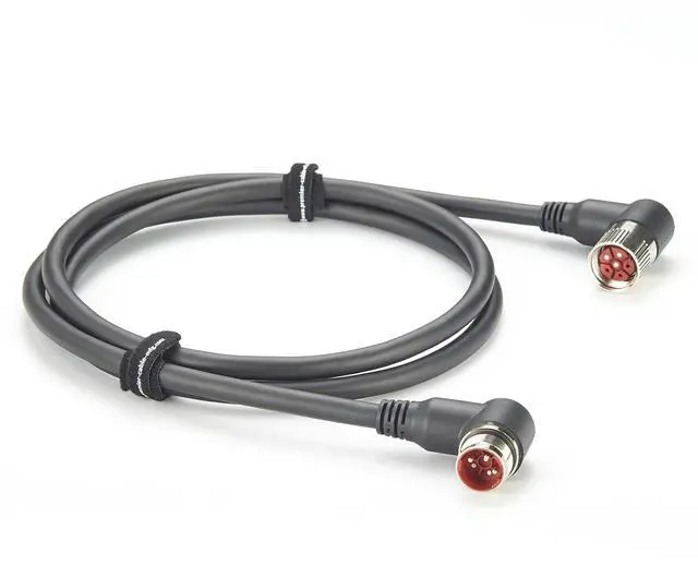 Main image of Right Angle M23 3 Pin Male to Female Power Extension Cable IP67 Waterproof Industrial M23 Circular Connector for Servo Motor, Robotics, CNC Machine (Right Angle, 5M/16.4FT)