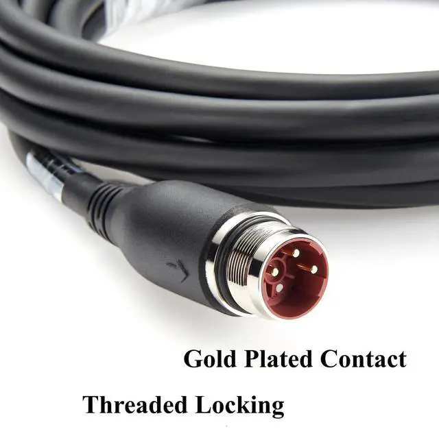 Alt view image 5 of 7 - M23 3 Pin Male to Female Power Extension Cable IP67 Waterproof Industrial M23 Circular Connector for Servo Motor, Robotics, CNC Machine (Straight, 2M/6.6FT)
