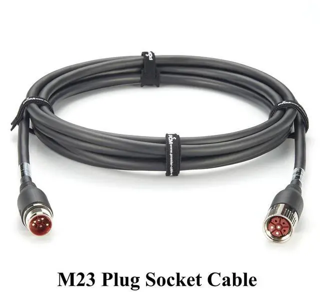 Alt view image 7 of 7 - M23 3 Pin Male to Female Power Extension Cable IP67 Waterproof Industrial M23 Circular Connector for Servo Motor, Robotics, CNC Machine (Straight, 5M/16.4FT)