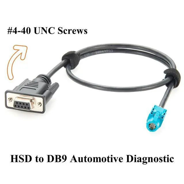 Alt view image 5 of 6 - Rosenberger HSD Female to DB9 RS232 Female Automotive Ethernet Diagnostic Cable 4 Pin Z Code D4K10A-1D5A5-Z BroadR-Reach Network CAN Bus Test Cable Compatible Vector 05118 VNcable(0.62m)