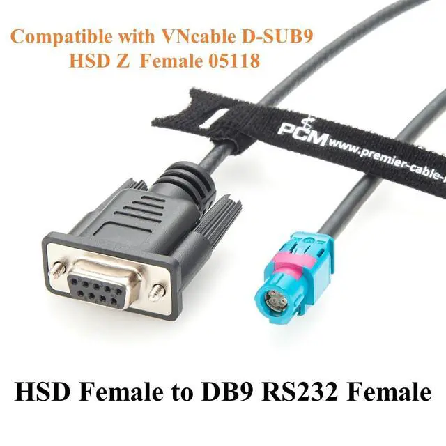 Alt view image 4 of 6 - Rosenberger HSD Female to DB9 RS232 Female Automotive Ethernet Diagnostic Cable 4 Pin Z Code D4K10A-1D5A5-Z BroadR-Reach Network CAN Bus Test Cable Compatible Vector 05118 VNcable(0.62m)