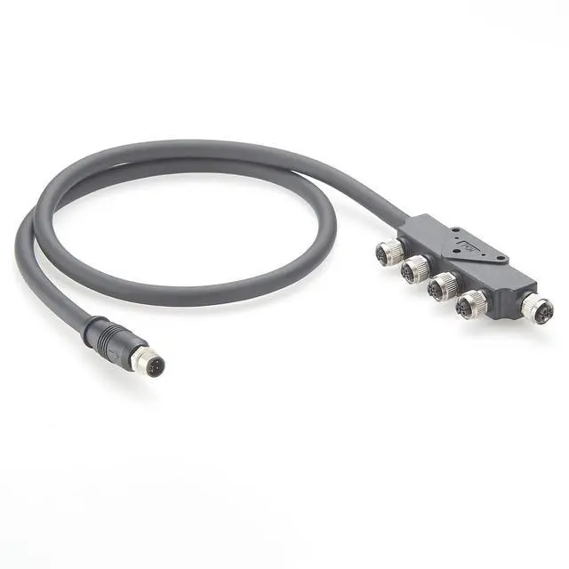 Main image of Industrial M12 5Pin L-Coded Junction Box with Power Cable IP67 Waterproof Power Distributor Splitter High Flex for Profinet Switch, EtherCAT, Robotics, Automation(1M/3.28FT)