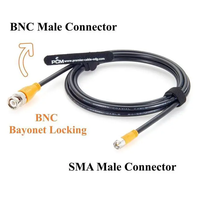Alt view image 2 of 7 - BNC to SMA Cable BNC Male to SMA Male RG58 Coaxial Cable 50 Ohm Low Loss RF Coax Jumper Cable for SDR Radio, Ham Radio, Antenna, Oscilloscope, RF Test Equipment (6FT)