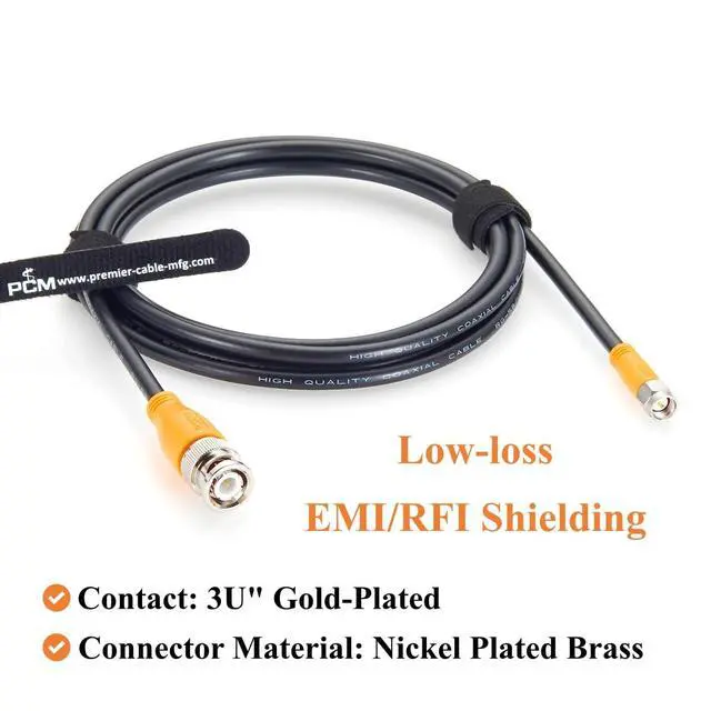 Alt view image 4 of 7 - BNC to SMA Cable BNC Male to SMA Male RG58 Coaxial Cable 50 Ohm Low Loss RF Coax Jumper Cable for SDR Radio, Ham Radio, Antenna, Oscilloscope, RF Test Equipment (6FT)