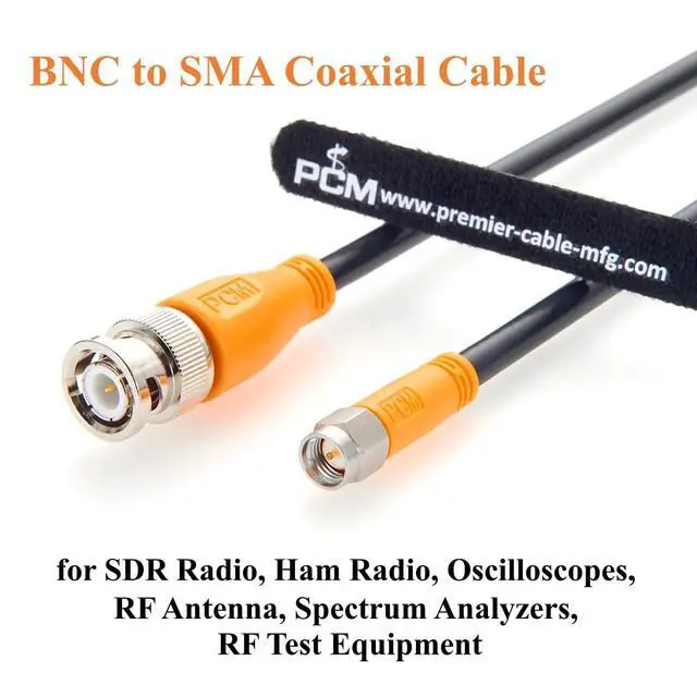 Alt view image 5 of 7 - BNC to SMA Cable BNC Male to SMA Male RG58 Coaxial Cable 50 Ohm Low Loss RF Coax Jumper Cable for SDR Radio, Ham Radio, Antenna, Oscilloscope, RF Test Equipment (6FT)