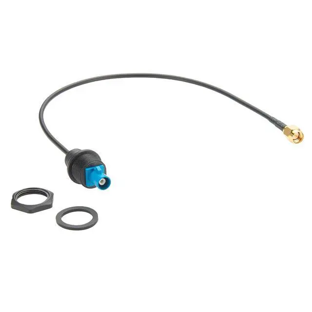 Alt view image 2 of 7 - Front Panel Mount FAKRA Z Male to SMA Male RG174 RF Coax Cable Bulkhead FAKRA to SMA Vehicle Car GPS Antenna Adapter Cable Water Blue for GPS Navigation 4G LTE Satellite (15cm)