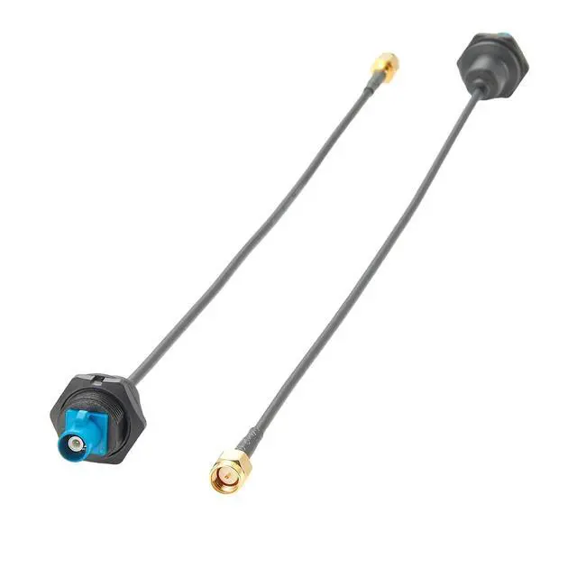 Alt view image 6 of 7 - Front Panel Mount FAKRA Z Male to SMA Male RG174 RF Coax Cable Bulkhead FAKRA to SMA Vehicle Car GPS Antenna Adapter Cable Water Blue for GPS Navigation 4G LTE Satellite (15cm)